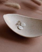 Ohrstecker 'Porzellanplättchen Rund'