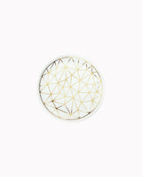 Schmuck-Tellerchen mit Muster 'Geo' Weiß-Gold