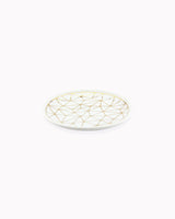 Schmuck-Tellerchen mit Muster 'Geo' Weiß-Gold