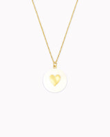 Halskette mit Porzellan-Anhänger 'Herz' Gold