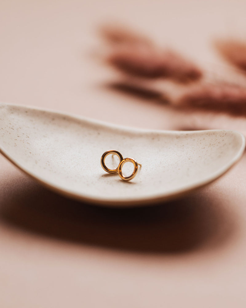 Ohrstecker 'Ring'  925 Silber / vergoldet