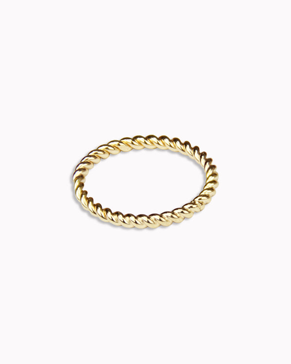 Ring 'Twist' 925 Silber / vergoldet