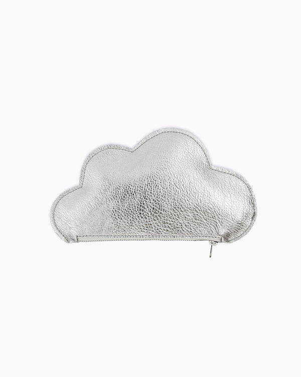 Veganes Täschchen 'Wolke' - Silber aus Kunstleder